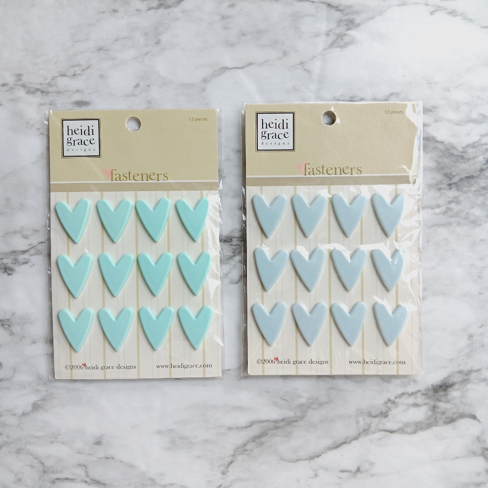 Heidi Grace Heart Fasteners 2 pk